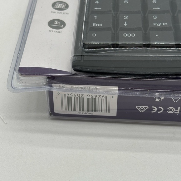 Factory Sealed！Targus PAUK10U Wired USB 2.0 Numeric Keypad with 2 Port Hub - Picture 2 of 4